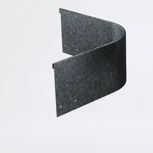 [CNRG150IN.ROUND2.0] Round corner piece 150mm profile 90 degrees 305mm x 305mm Gal Lip Inside 2.0 (With Connector & 4 x Screws)