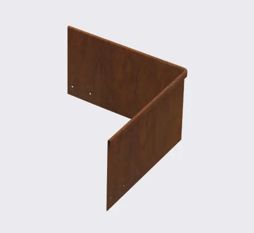 [CNRRC185OUT] Corner piece 185mm profile 90 degrees 305mm x 305mm Redcor Lip Outside (With Connector & 4 x Screws)